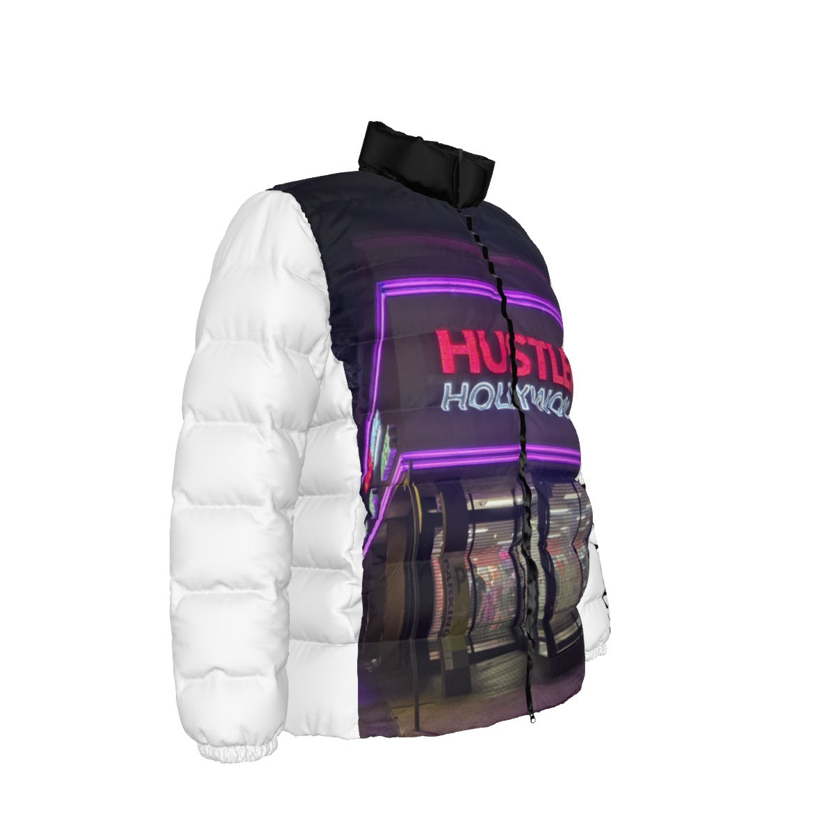 All-Over Print Unisex Stand collar slim down jacket