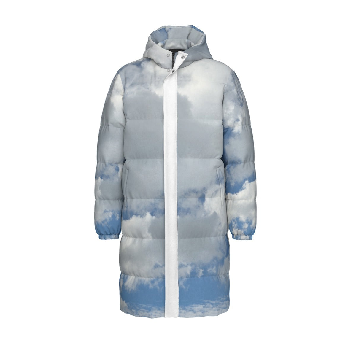 NEW!!! (CLOUDS) printed Unisex Long Down Jacket