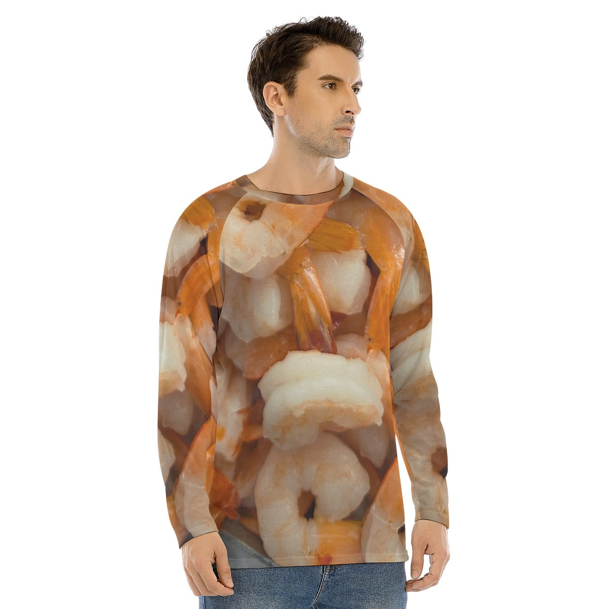 NEW!!! STEAMED SHRIMP 3D printed Men's Long Sleeve T-shirt with Sleeve