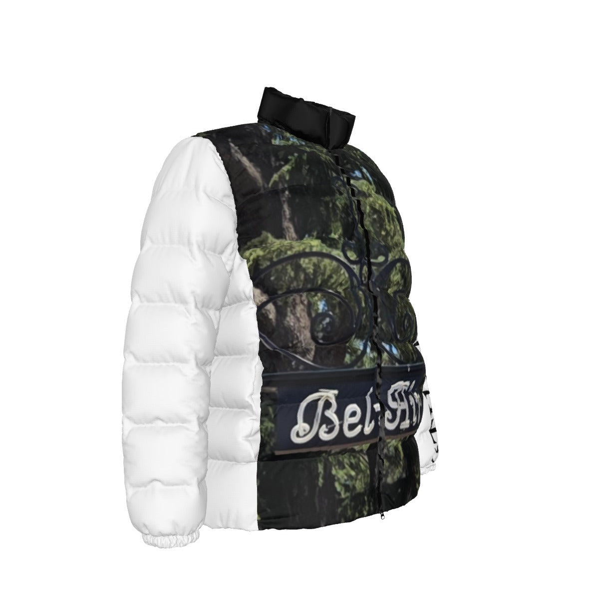NEW!!! "THAT PART" branded (left sleeve/BEL-AIR Sign front/rear) Unisex Stand collar slim down jacket