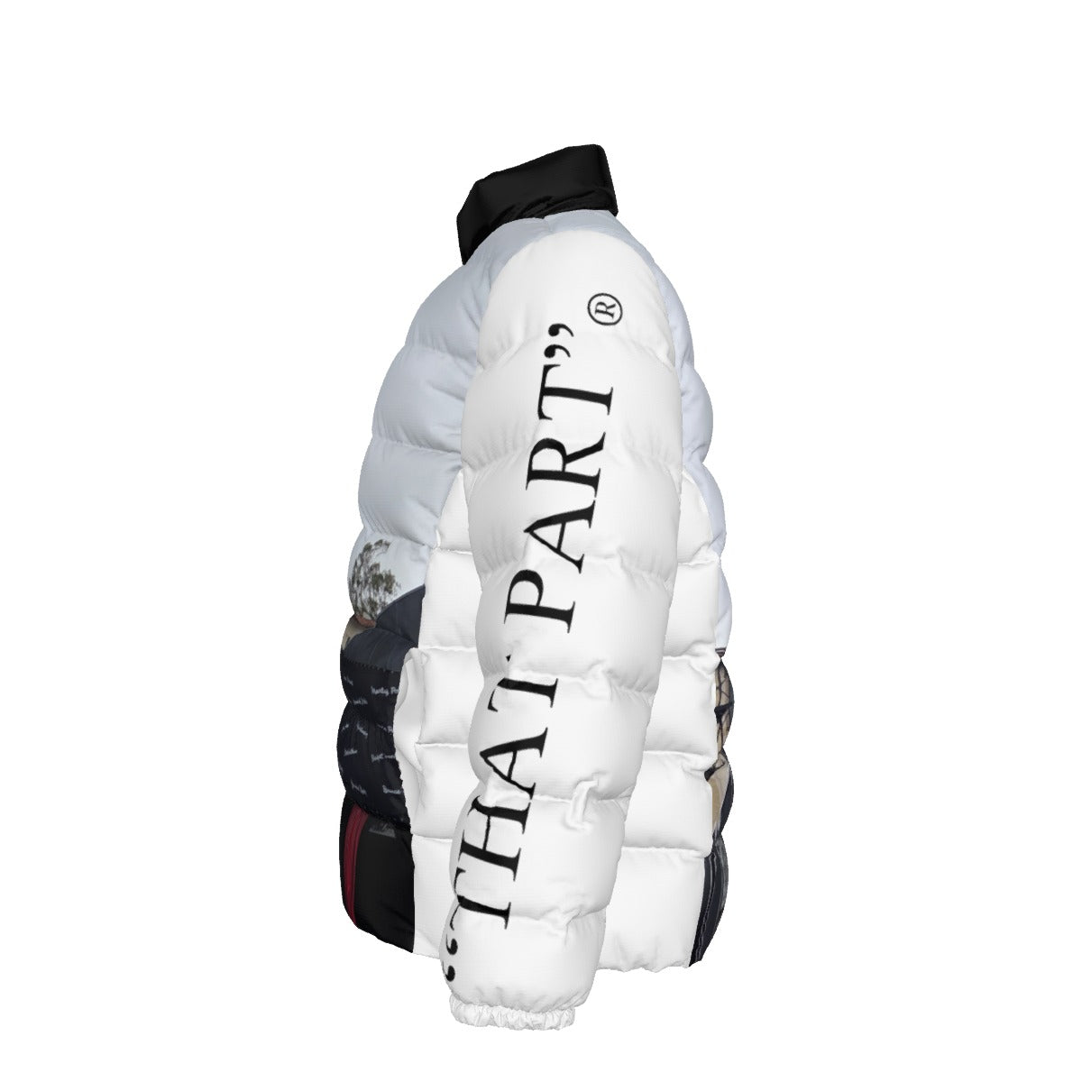 NEW!!! "THAT PART" branded (left sleeve/ COMEDY STORE Sign front/rear) Unisex Stand collar slim down jacket