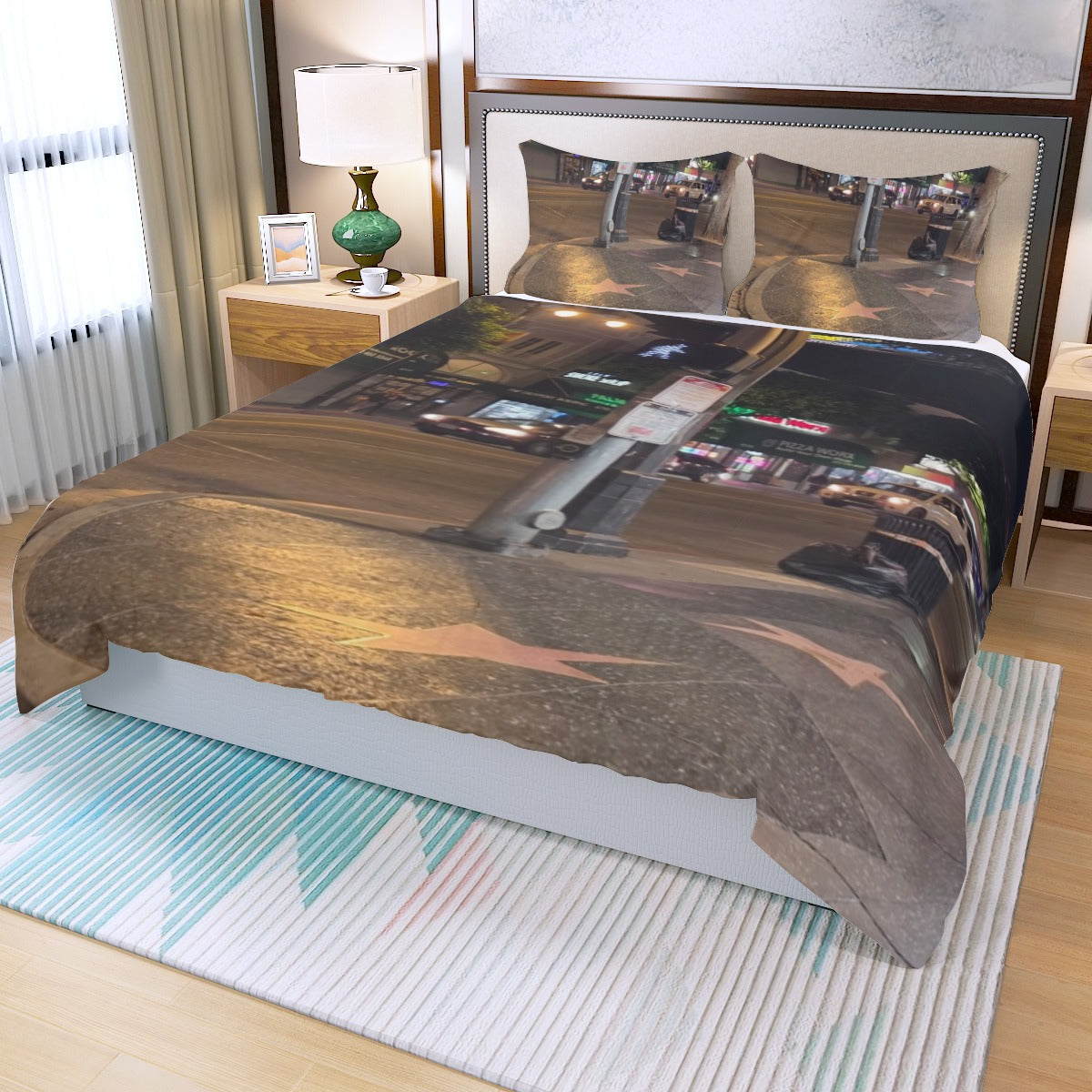 NEW!!! (HOLLYWOOD Blvd.) Three Piece Duvet Bedding Set