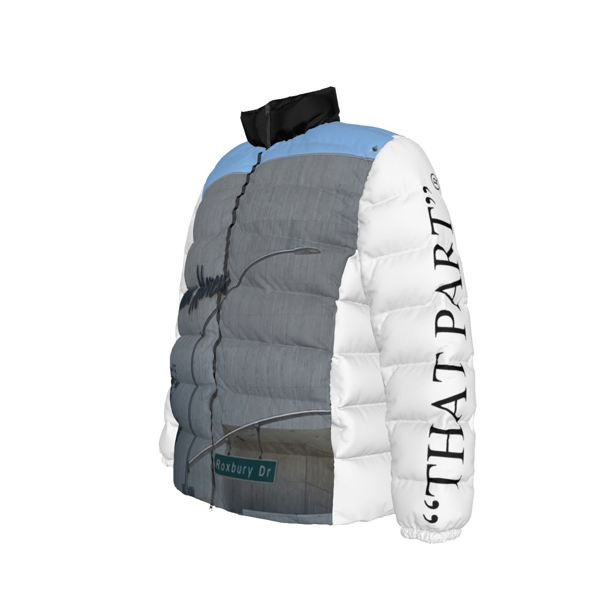 NEW!! branded (left sleeve/ B.H. ROXBURY DR. Sign front/rear) Unisex Stand collar slim down jacket