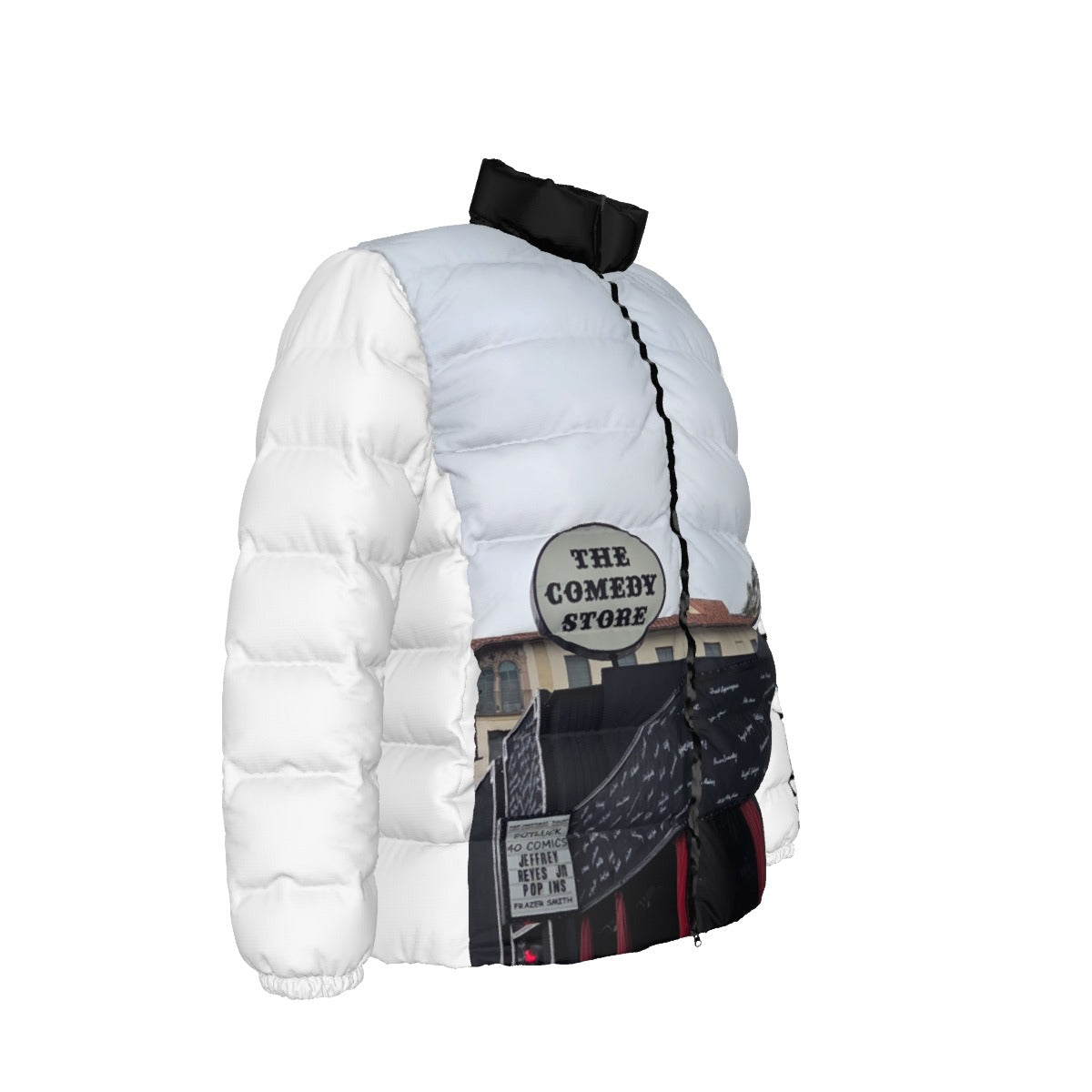 NEW!!! "THAT PART" branded (left sleeve/ COMEDY STORE Sign front/rear) Unisex Stand collar slim down jacket