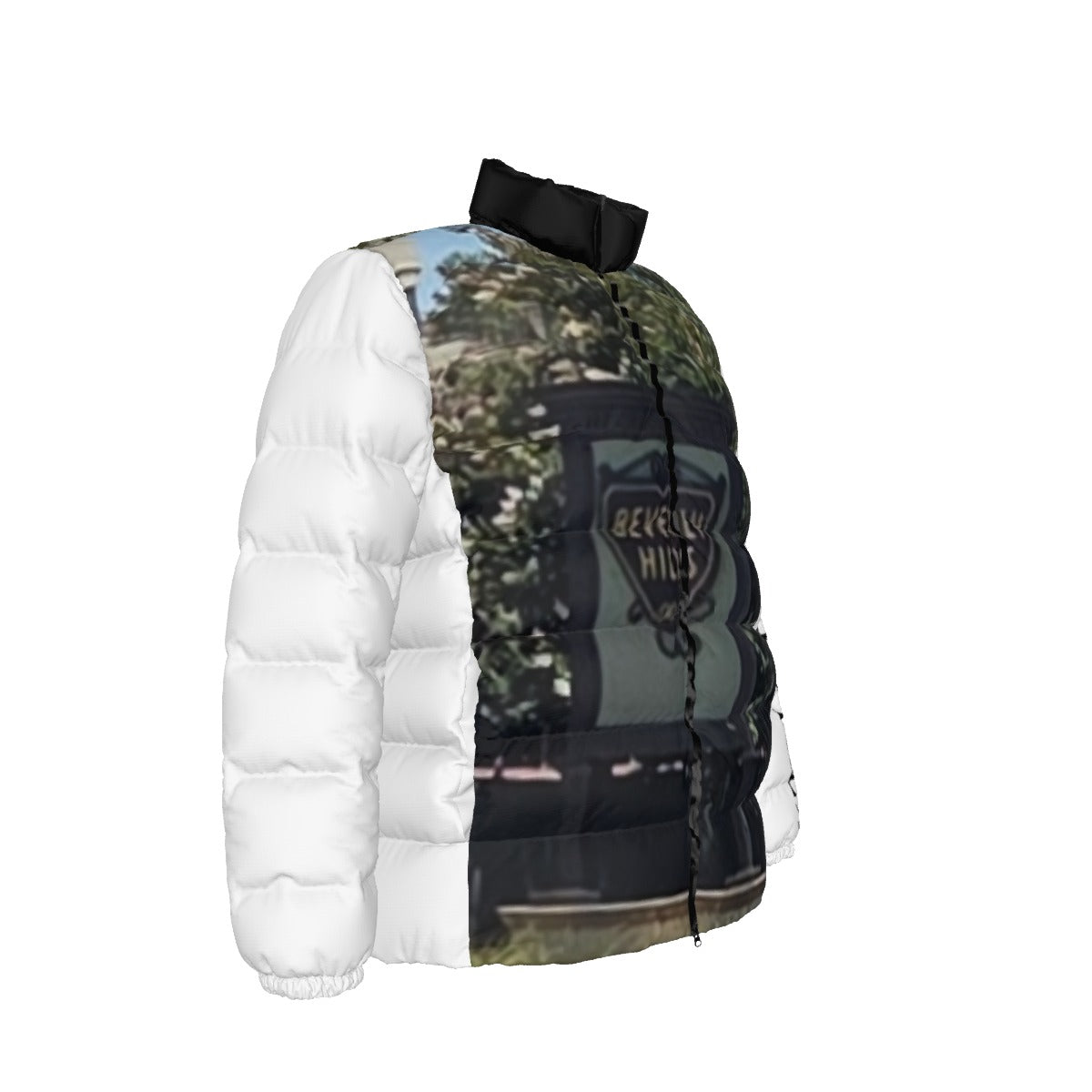 NEW!!! "THAT PART" branded (left sleeve/ S. BEVERLY HILLS Sign front/rear) Unisex Stand collar slim down jacket