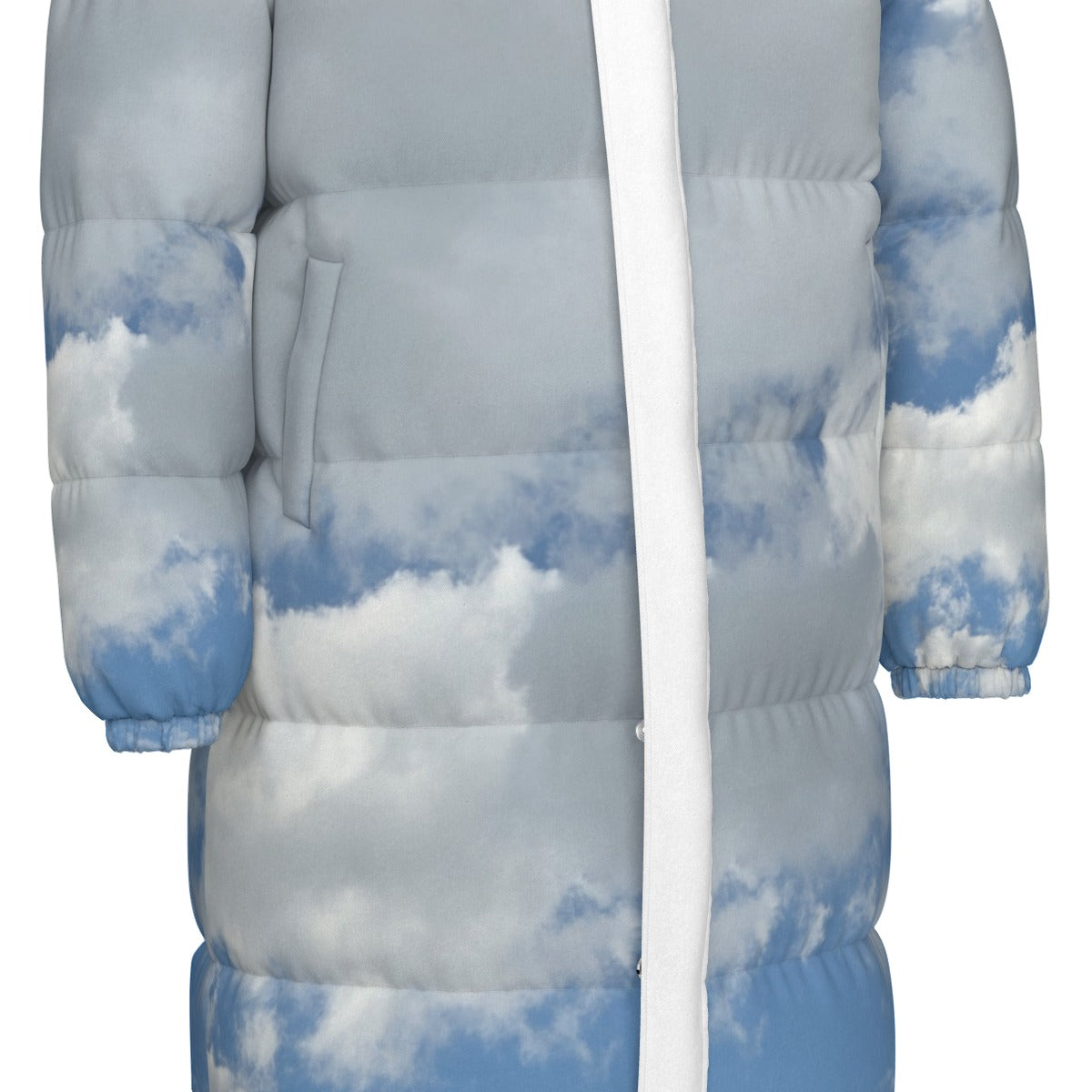 NEW!!! (CLOUDS) printed Unisex Long Down Jacket