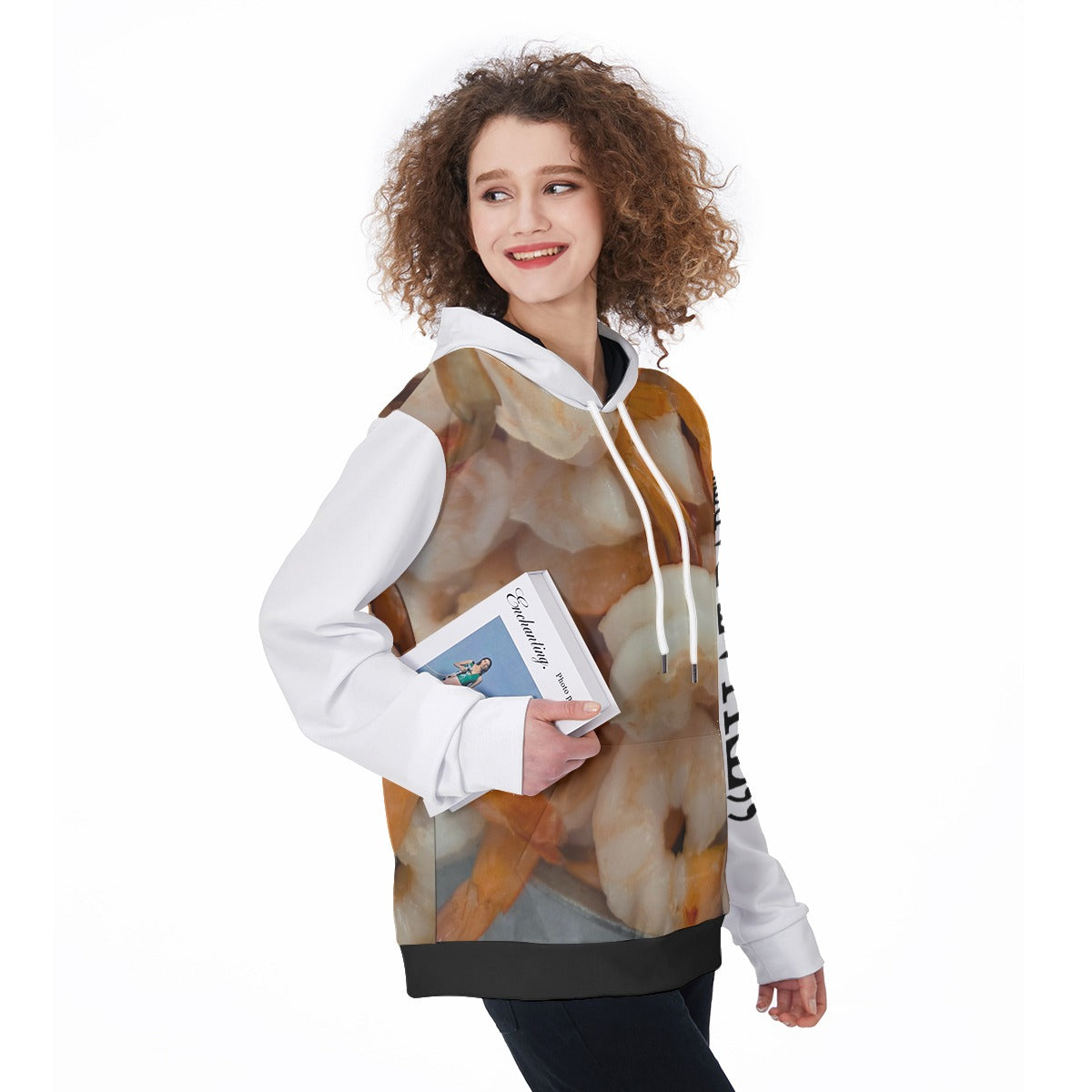 NEW!!! "THAT PART" branded (left sleeve / Steamed Shrimp front rear) Women's Pullover Hoodie