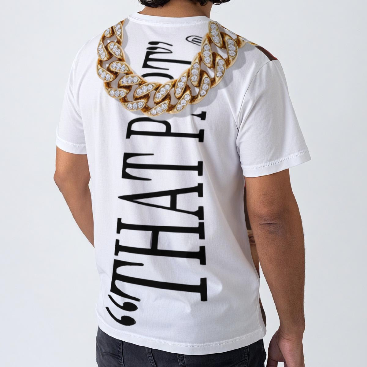 NEW!!! GOLD CHAIN (front & rear) O-Neck T-Shirt | 190GSM Cotton