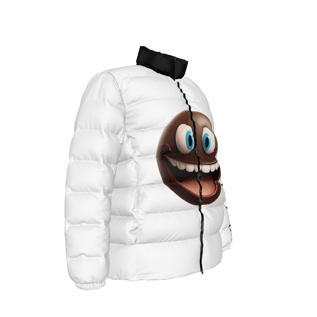 NEW!! branded (left sleeve/ CHOCOLATE DROP SMILEY FACE front/rear) Unisex Stand collar slim down jacket