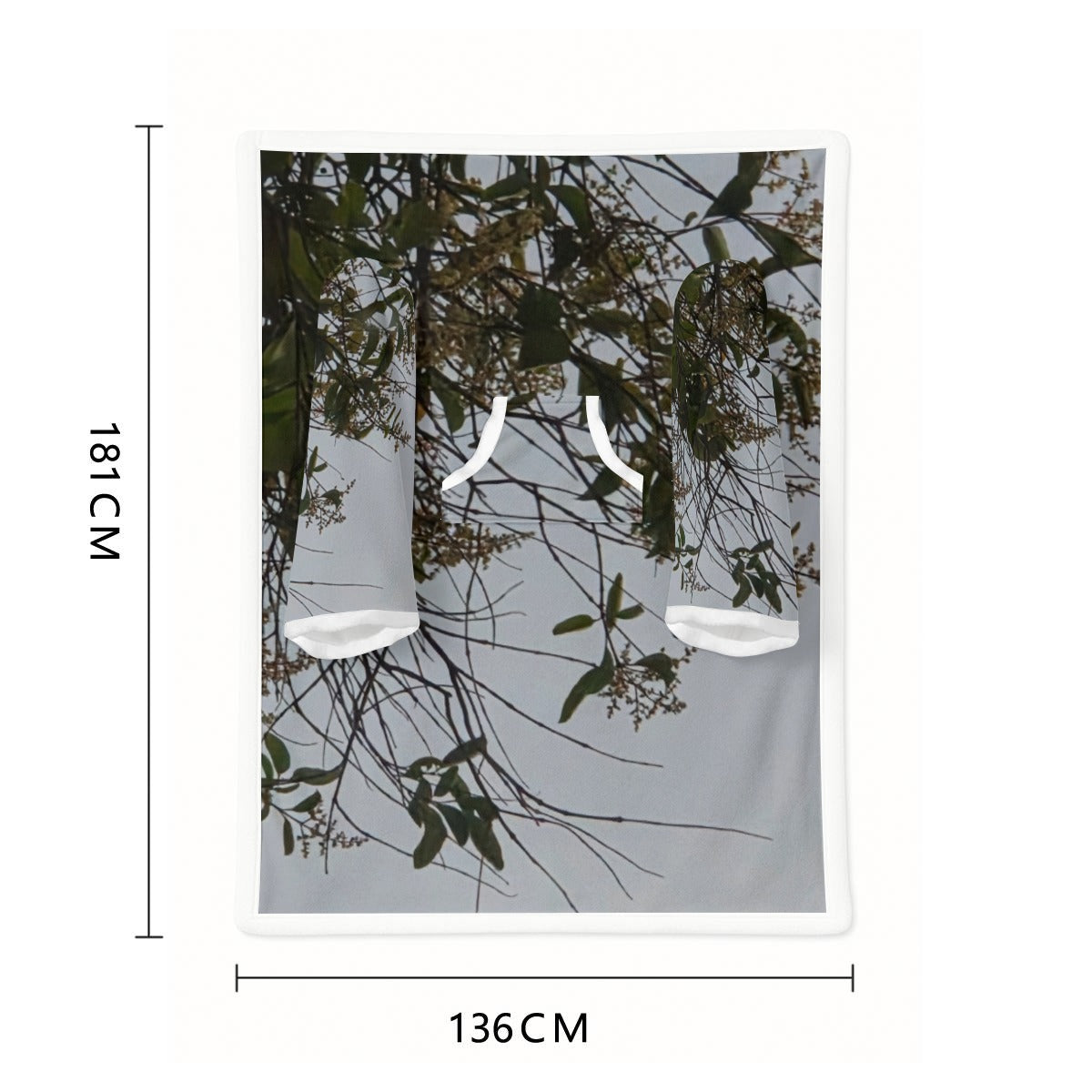 NEW!!! Face in Trees Wearable Blanket with Sleeves