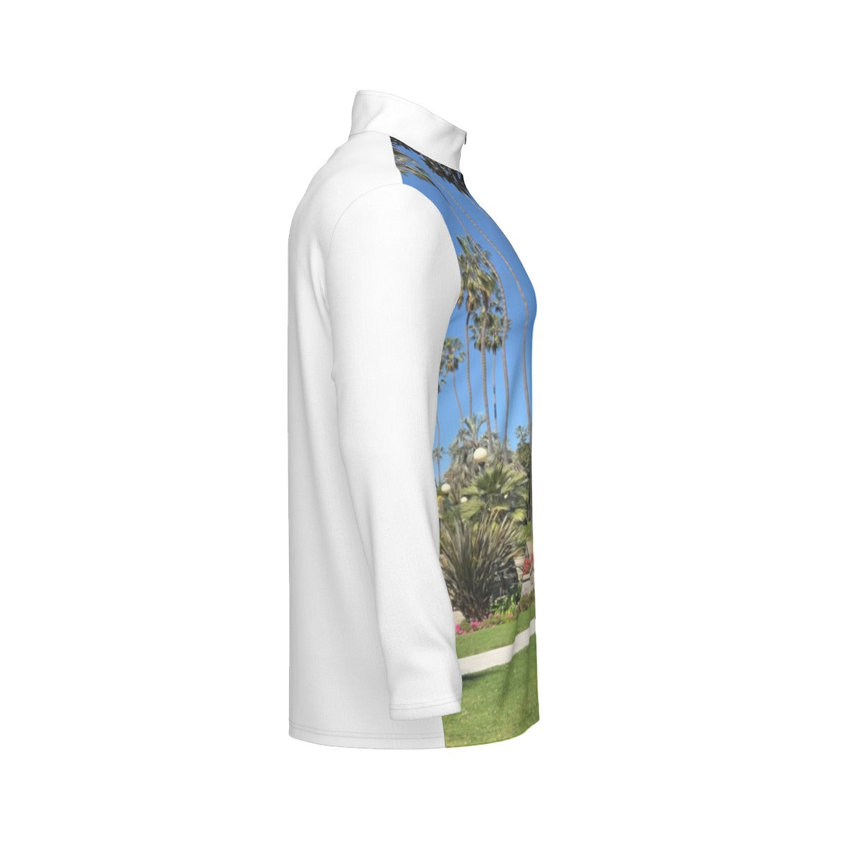 NEW!!! "THAT PART" branded (left sleeve/ Beverly Hills Will Rogers Park Sign front) Men's Sports Collar Jersey With Long Sleeve| Interlock
