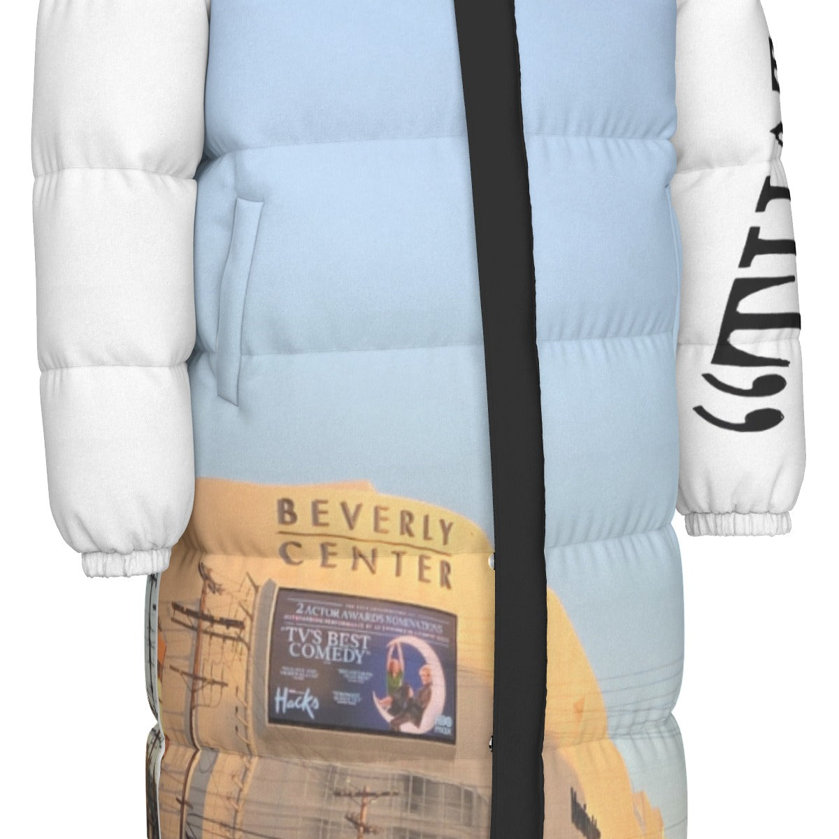 NEW!!! "THAT PART" branded (left sleeve/ Beverly Center Mall front/ rear) Unisex Long Down Jacket