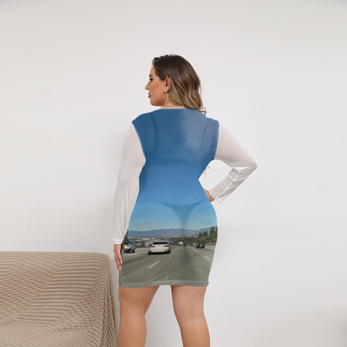 NEW!!! (405 FWY) Women's Mesh Dress (Plus Size)