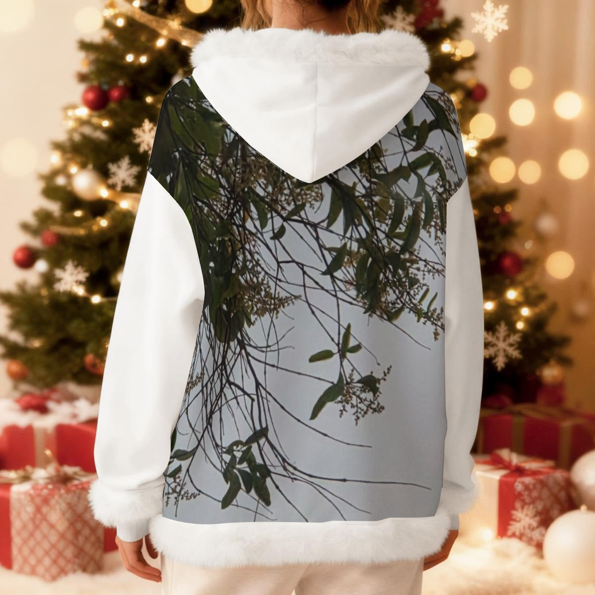 NEW!!! "THAT PART" branded (left sleeve/ BIG Bug Face front rear) Women's Fleece Hoodie With Decorative Trim