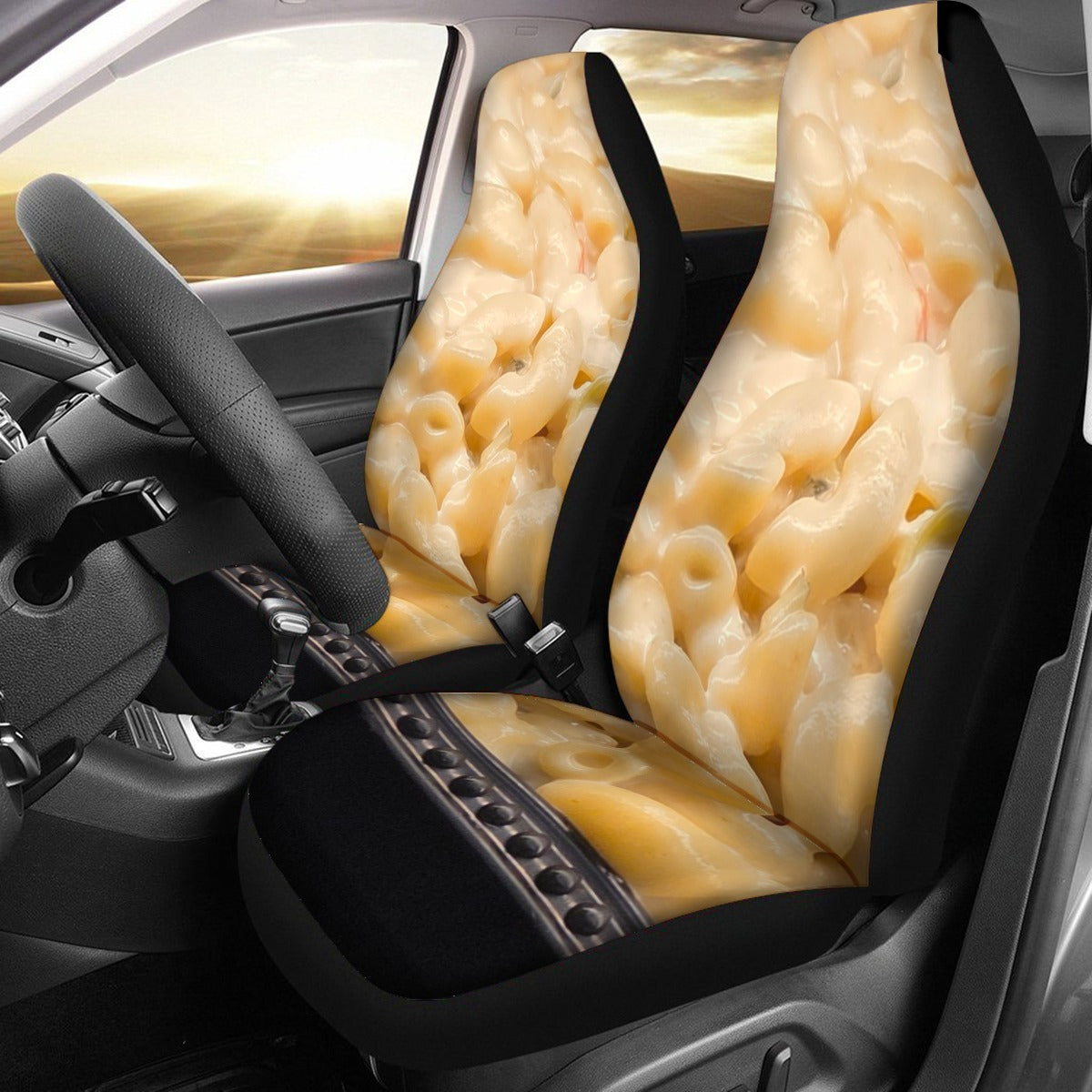3D printed Macaroni & Cheese Universal Car Seat Cover With Thickened Back