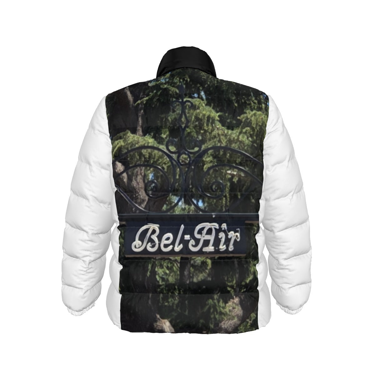 NEW!!! "THAT PART" branded (left sleeve/BEL-AIR Sign front/rear) Unisex Stand collar slim down jacket