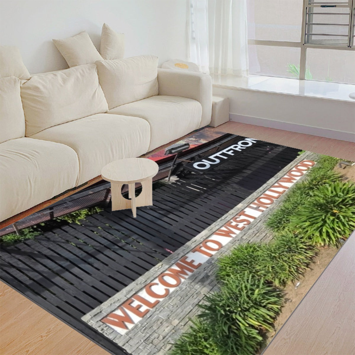 NEW!!! (WEST HOLLYWOOD Sign) Foldable Rectangular Thickened Floor Mat