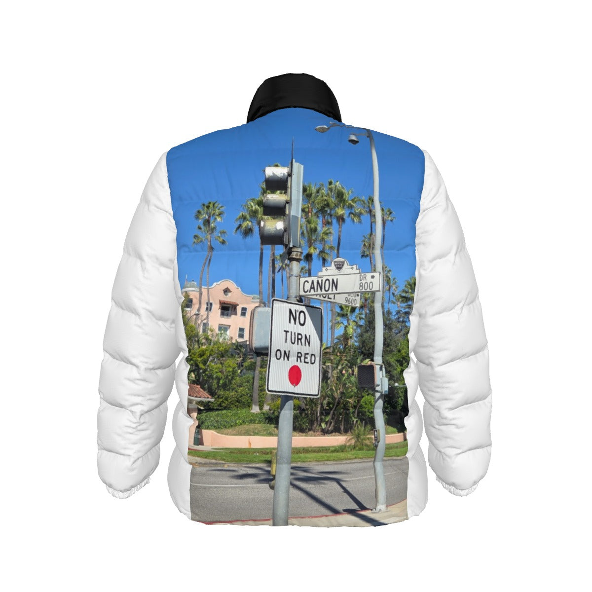 NEW!!! 'THAT PART" branded (left sleeve/ B.H. SUNSET & CANON Dr. front/rear) Unisex Stand collar slim down jacket