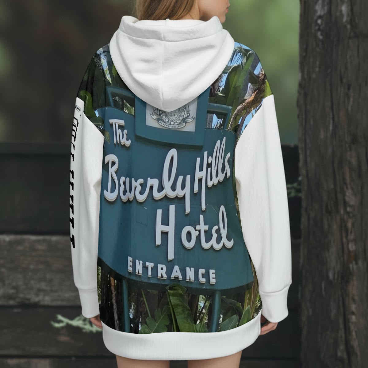 NEW!!! "THAT PART" branded (left sleeve & B.H. Hotel Sign front/rear) Women's Knitted Button-Up Hooded Jacket