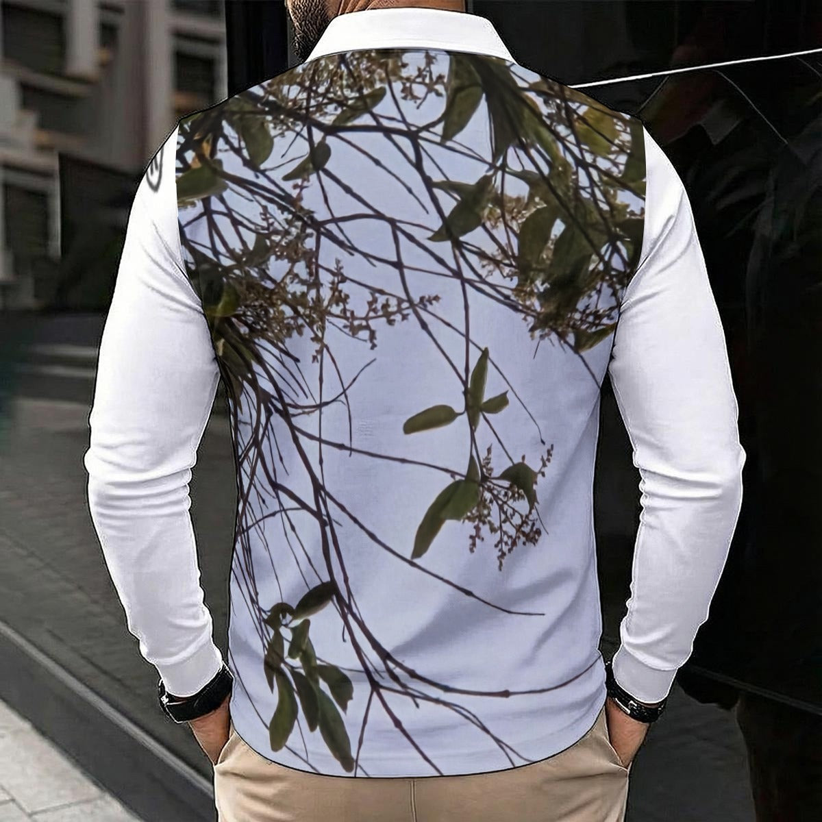 NEW!!! "THAT PART" branded (left sleeve & Face in Trees front & rear) Men's Polo Long Sleeve Shirt