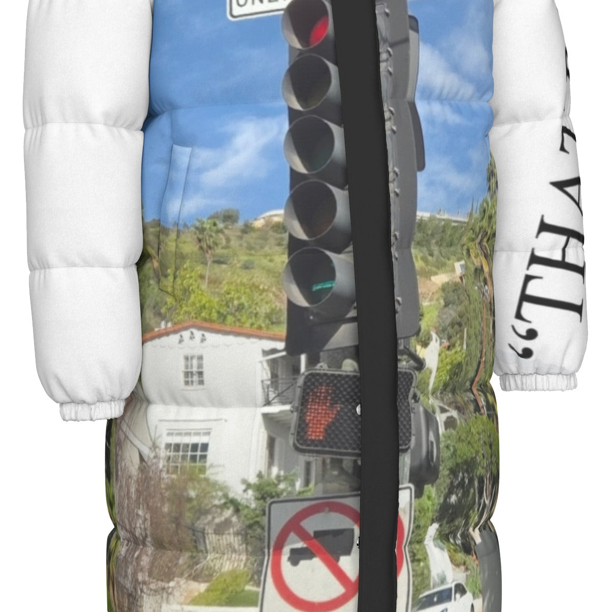 NEW!!! "THAT PART" branded (left sleeve/ HOLLYWOOD Blvd. Sign front/ rear) Unisex Long Down Jacket