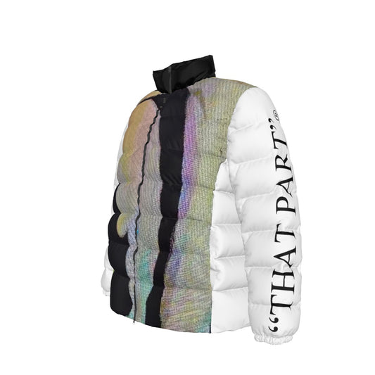 NEW!! branded (left sleeve/  BIG STRIPES front/rear) Unisex Stand collar slim down jacket