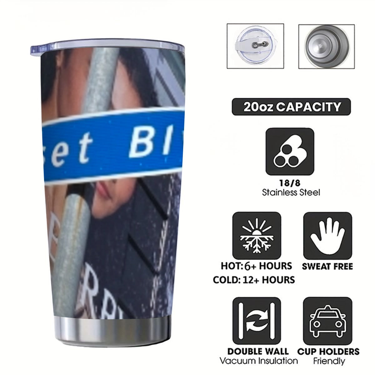 20 oz. (SUNSET Blvd.) Tumbler With Sliding Lid