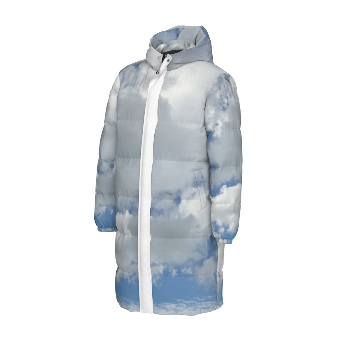 NEW!!! (CLOUDS) printed Unisex Long Down Jacket