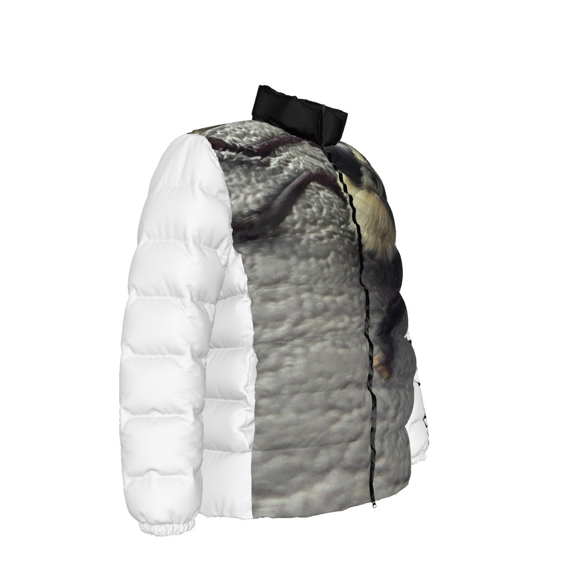 NEW!!! 'THAT PART" branded (left sleeve/ BIG FACE BUG front/rear) Unisex Stand collar slim down jacket