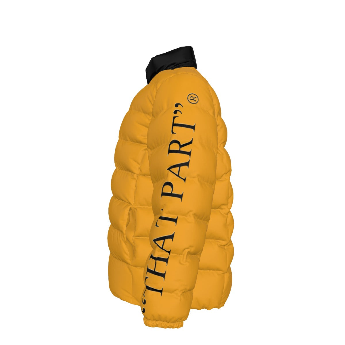 NEW!!! 'THAT PART" branded (left sleeve/ CANDY GOLD) Unisex Stand collar slim down jacket