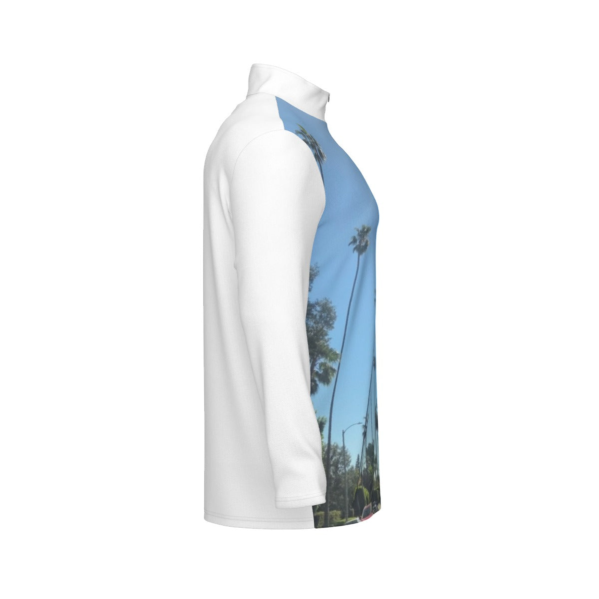 NEW!!! "THAT PART" branded (left sleeve/ Beverly Hills Palm Trees front) Sports Collar Jersey With Long Sleeve| Interlock
