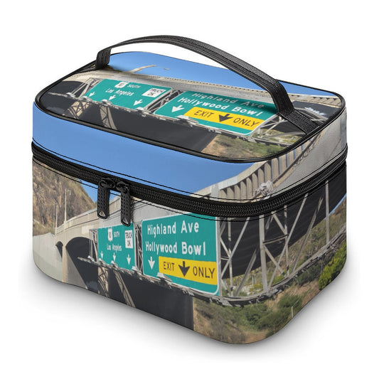 NEW!!! HOLLYWOOD Fwy. Sign Large Capacity Toiletry Organizer Bag