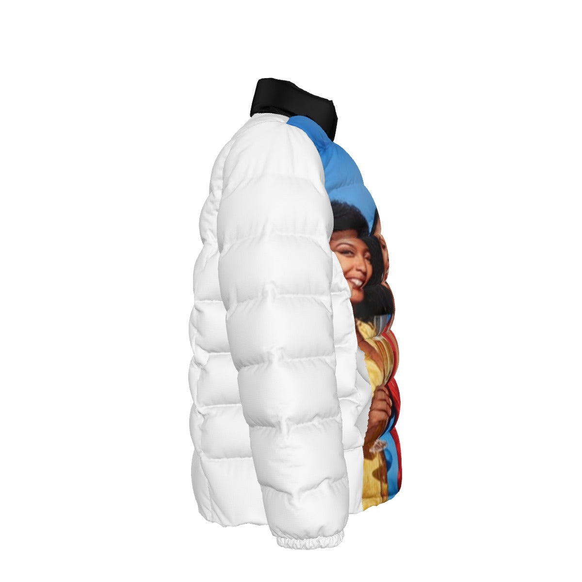 NEW!!! 'THAT PART" branded (left sleeve/ GIRLS ON VACATION front) Unisex Stand collar slim down jacket