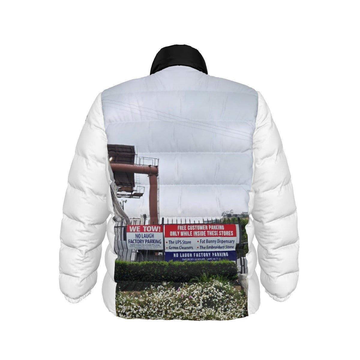 All-Over Print Unisex Stand collar slim down jacket