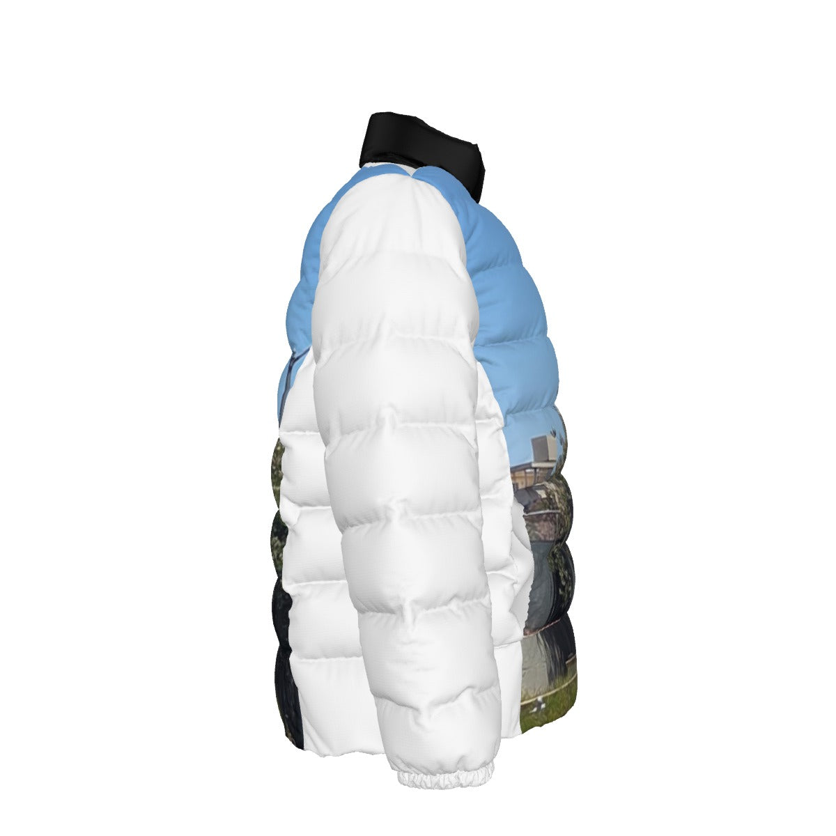 NEW!! branded (left sleeve/ S. BEVERLY HILLS Sign front/rear) Unisex Stand collar slim down jacket