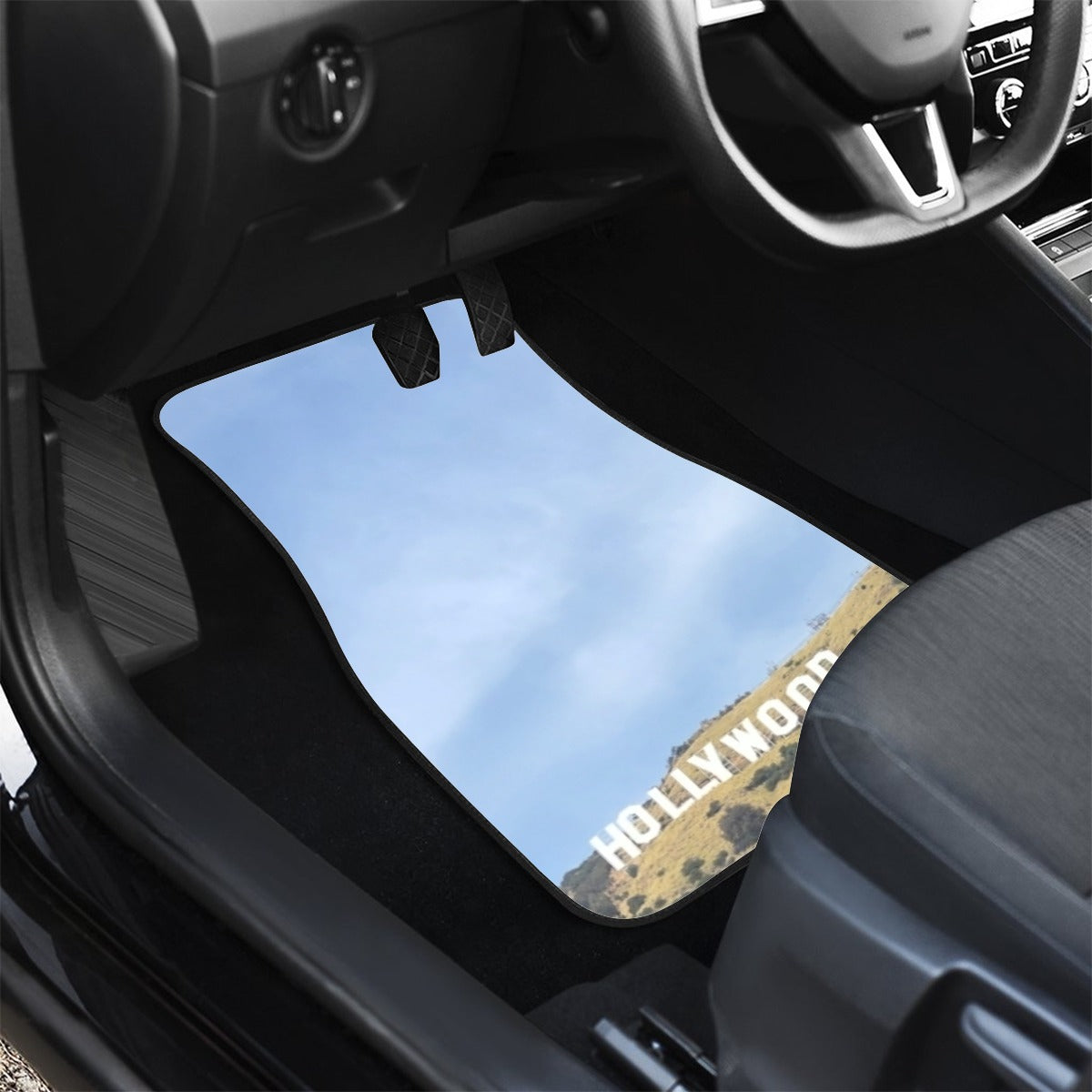 NEW!!! HOLLYWOOD Sign Front row car mats (2pcs)