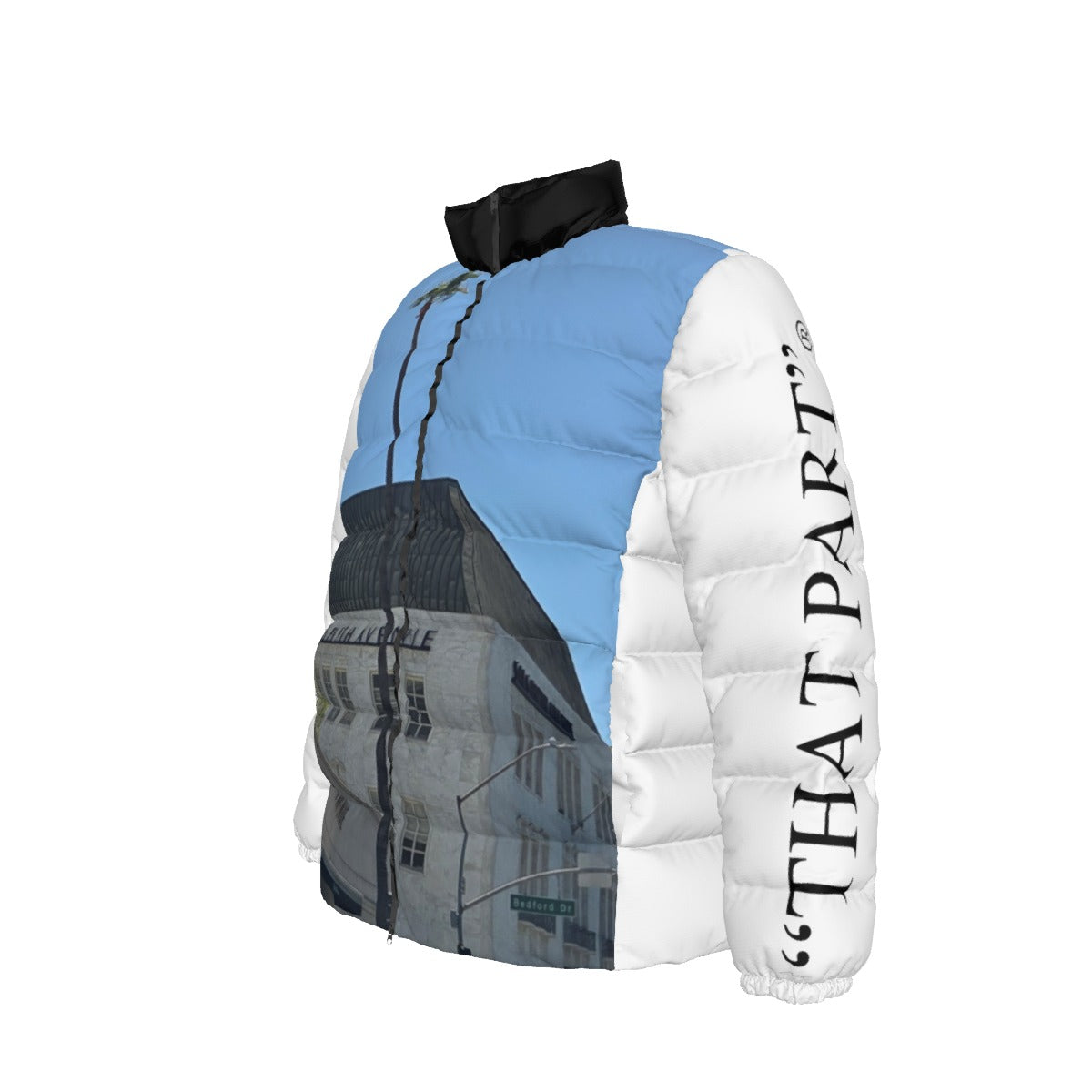NEW!! branded (left sleeve/ B.H. BEDFORD DR. Sign front/rear) Unisex Stand collar slim down jacket