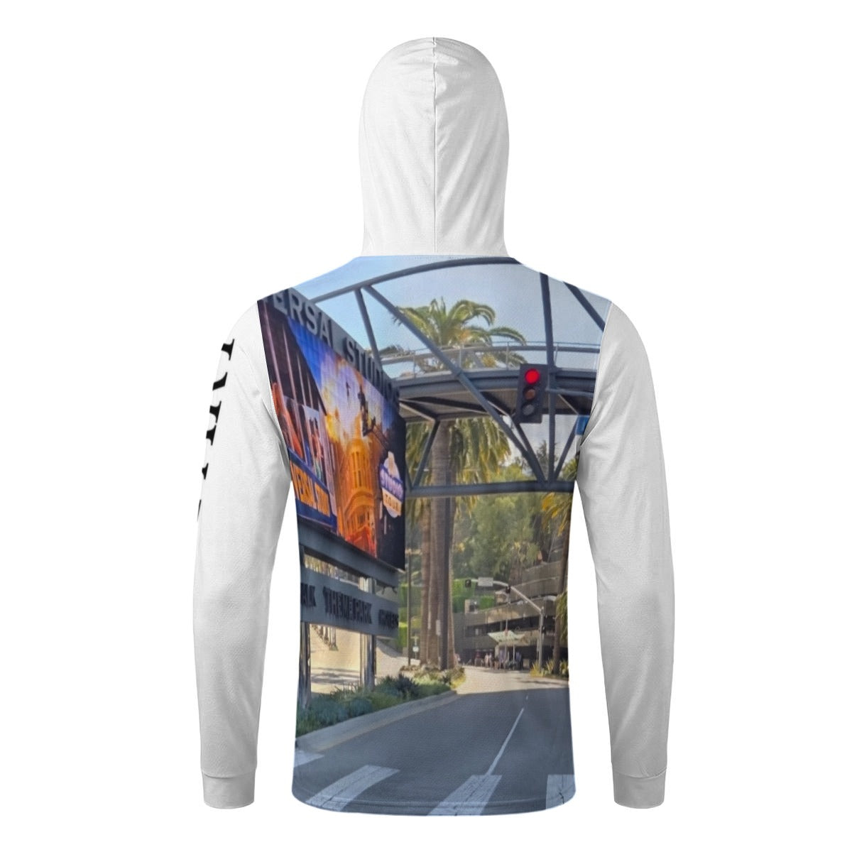NEW!!! "THAT PART" branded (left sleeve/ UNIVERSAL Studios Sign front/ rear) Sun Protection Hoodie with Face Cover and Thumb Holes