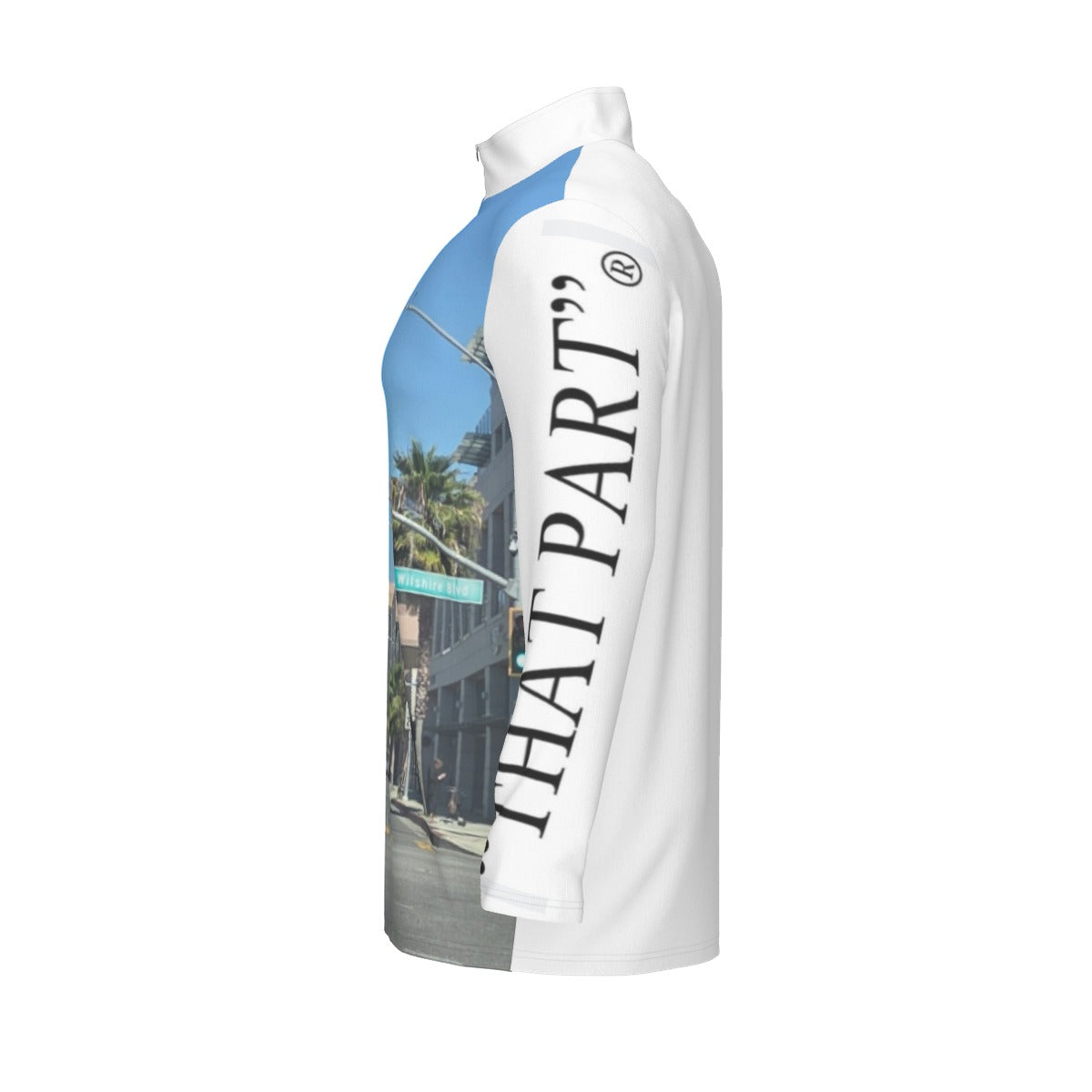 NEW!!! "THAT PART" branded (left sleeve/ Wilshire & Robertson blvd. Sign front) Men's Sports Collar Jersey With Long Sleeve| Interlock