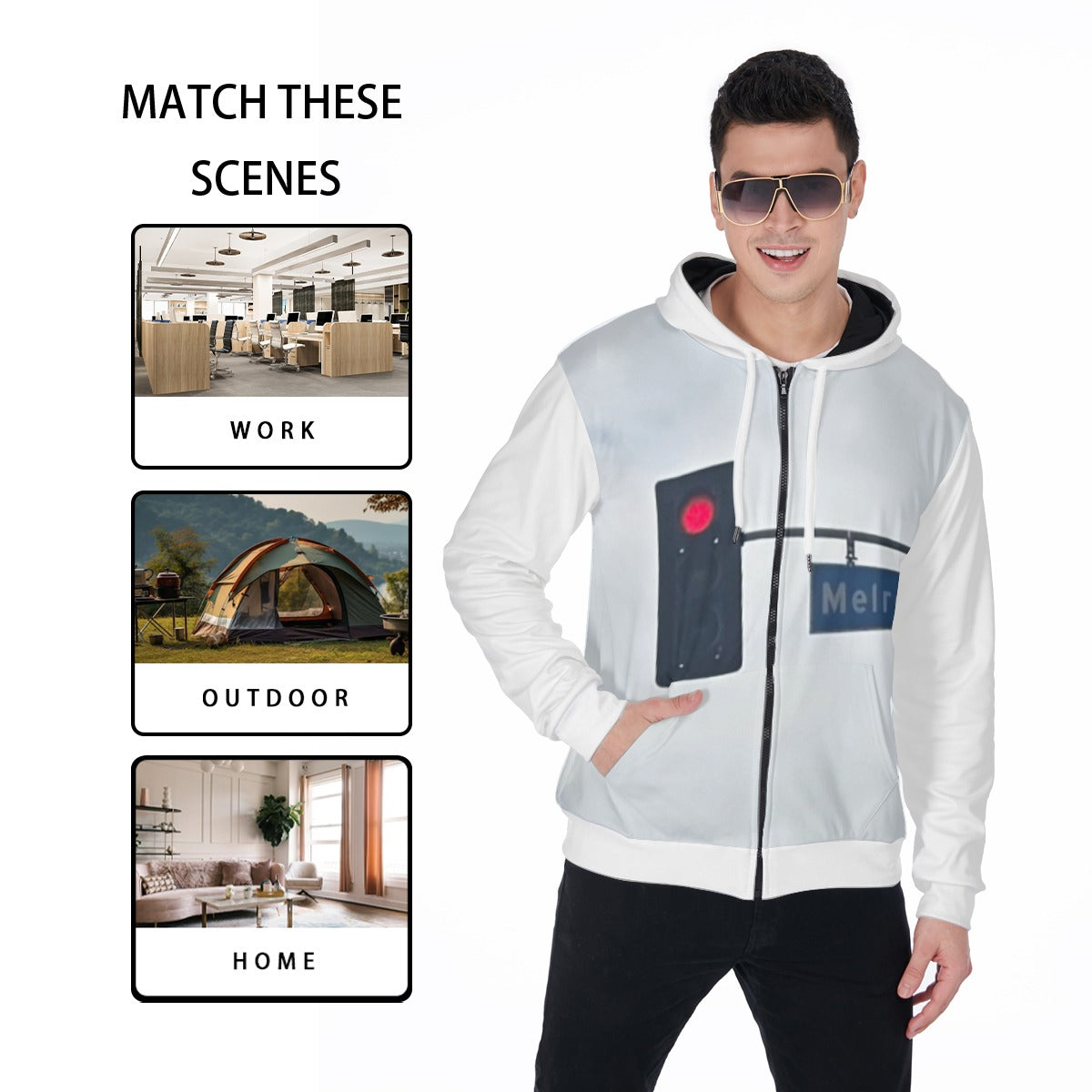 NEW!!! "THAT PART" branded (rear/MELROSE Blvd. front) Zip Up Hoodie With Pocket