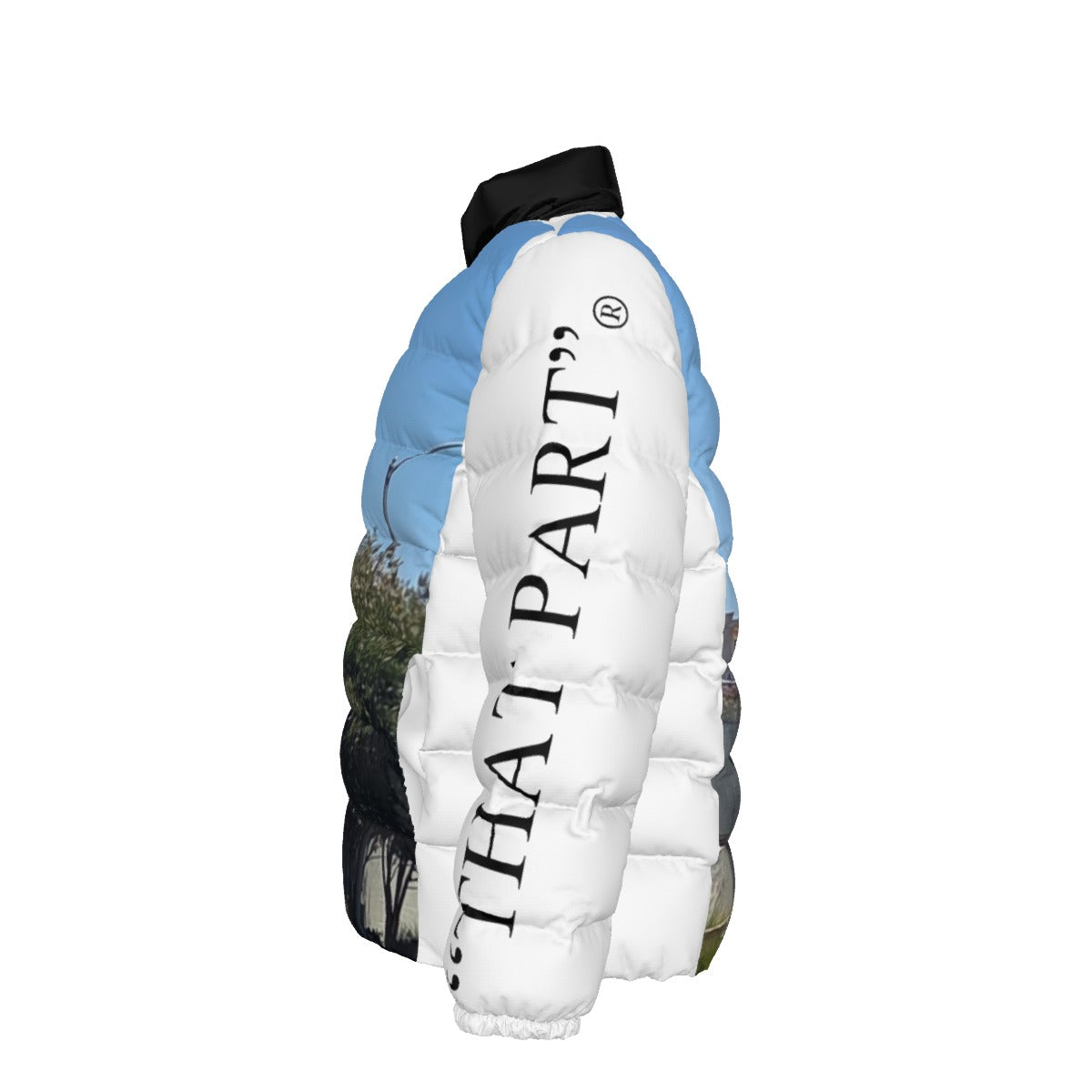 NEW!! branded (left sleeve/ S. BEVERLY HILLS Sign front/rear) Unisex Stand collar slim down jacket