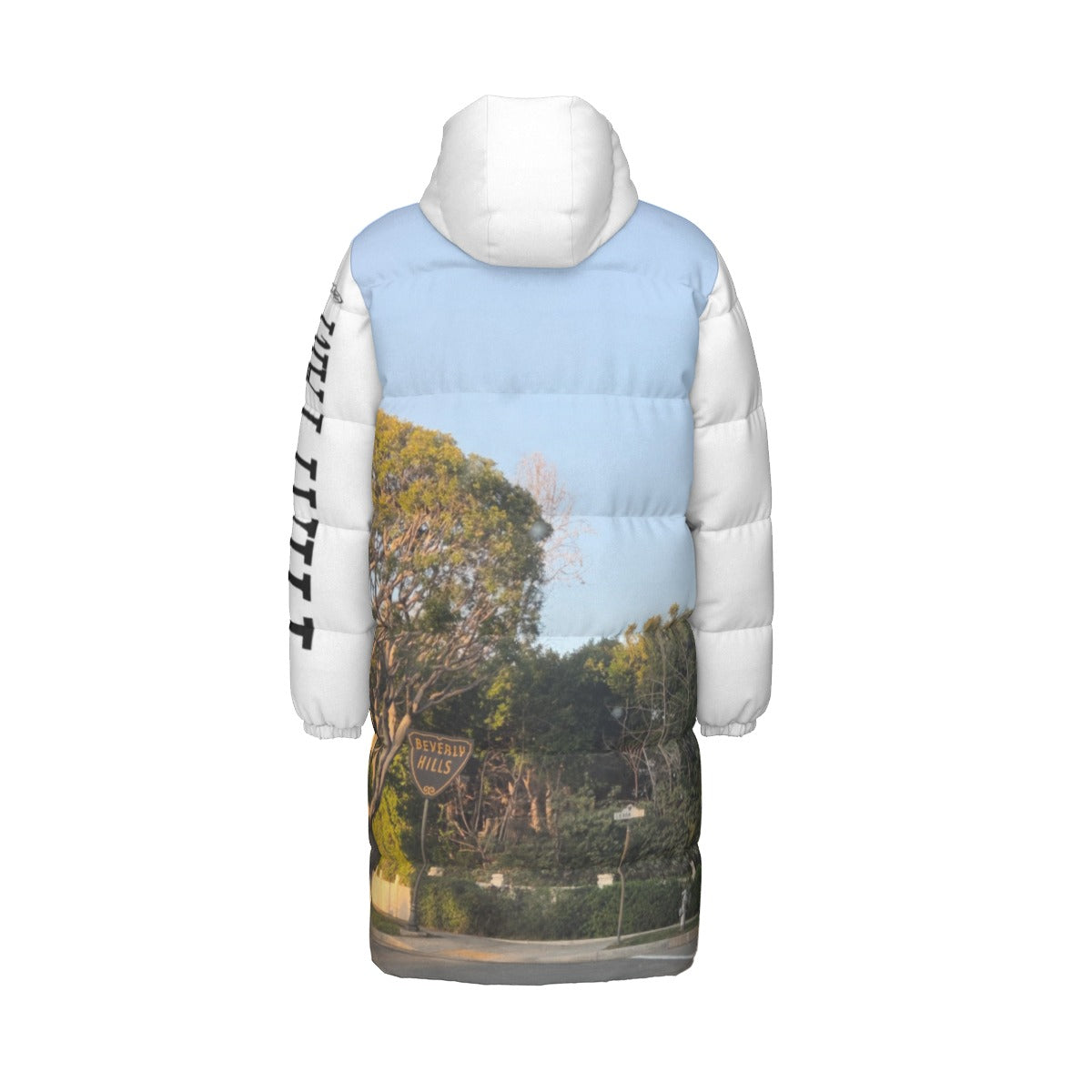 NEW!!! "THAT PART" branded (left sleeve/ Beverly Hills Sign front/ rear) Unisex Long Down Jacket