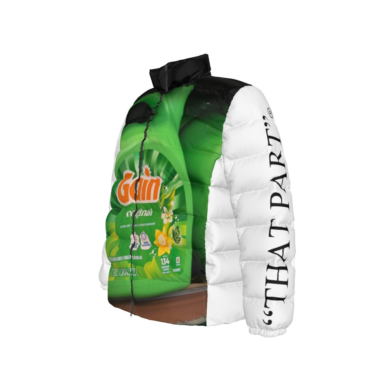 All-Over Print Unisex Stand collar slim down jacket
