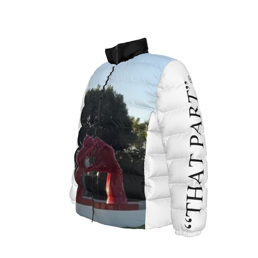 NEW!!! 'THAT PART" branded (left sleeve/ BEVERLY HILLS LOVE Sign front/rear) Unisex Stand collar slim down jacket