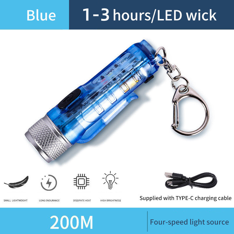 USB Rechargeable Multi-Function Flashlight Strong Light Super Bright Waterproof Long-Range Outdoor Household Portable LED Mini Flashlight