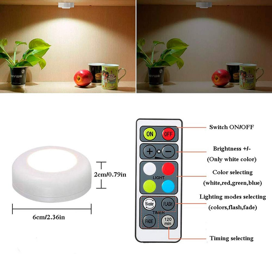 16 Colors 3 Modes LED Lights Wireless Dimmable Touch Sensor Lights LED Lights
