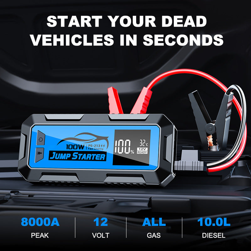 24000mAh Car Jump Starter with 100W Fast Charging