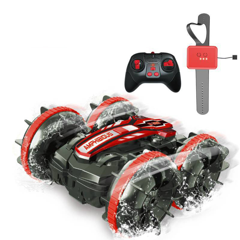 4WD Amphibious Remote Control Car 2.4G Waterproof Double-Sided Power Driving Tank Car Remote Control