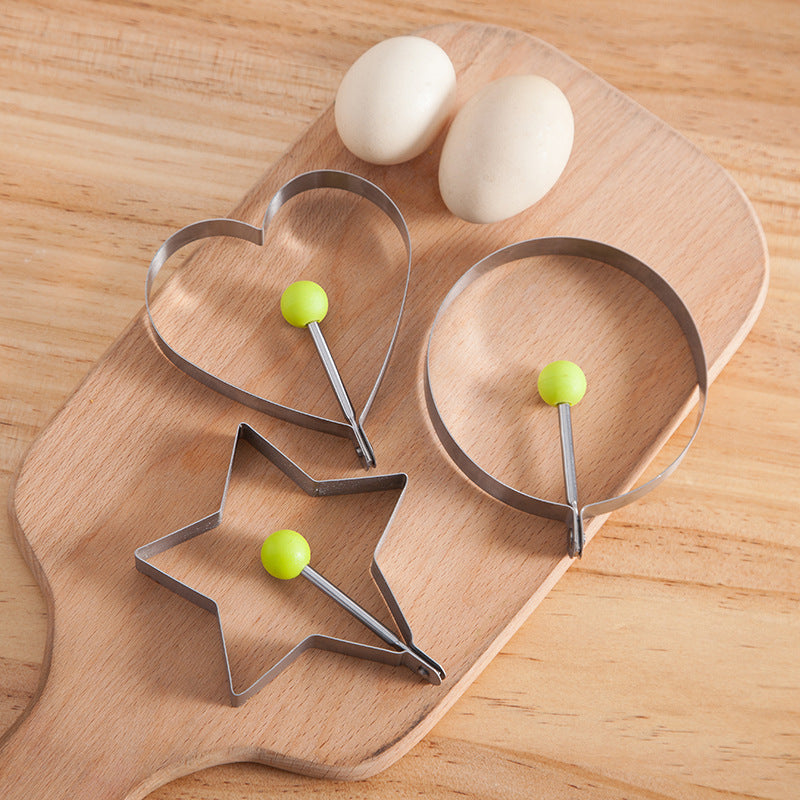 Stainless steel egg frying shapers