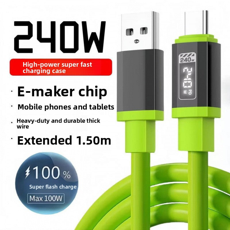 High Power 240W Fast Charging Data Cable for Mobile Devices